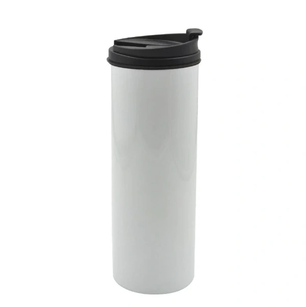  500ml Stainless Steel Straight Thermos Mug  -  White